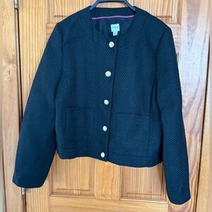 J. Crew Black Lady Jacket with Gold Accents